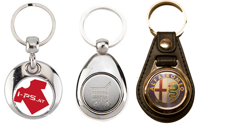 Schlüsselanhänger mit Logo und Chip
